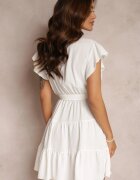 j studio Rochie Albă cu curea Phaedrialla