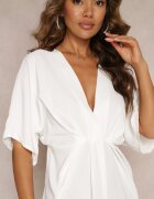 j studio Rochie Albă din Vâscoză tip Liliac Neollia