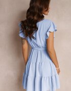 j studio Rochie Albastru Deschis cu Centură Phaedrialla