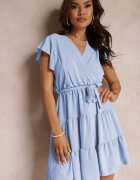 j studio Rochie Albastru Deschis cu Centură Phaedrialla
