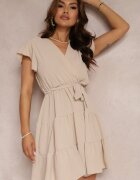 j studio Rochie Bej deschis cu curea Phaedrialla