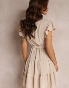 j studio Rochie Bej deschis cu curea Phaedrialla