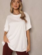j studio Tricou Alb cu viscoză cu croială liliac Tanalitha