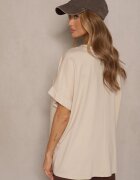 j studio Tricou Bej din Viscoză tip liliac Tanalitha
