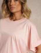 j studio Tricou Roz deschis din vâscoză cu croială tip liliac Tanalitha