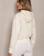 j.style Bluză Bej deschis cu glugă din bumbac decorată cu manșete elastice Evianae
