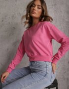 j.style Bluza Fuksjowa din Bumbac cu Patenti la Mâneci și în Talie Alberia