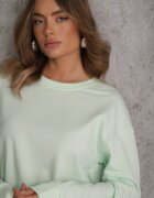 j.style Bluză Mentă din Bumbac cu Manșete elastice la Mâneci și în Talie Alberia