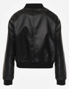 j.style Geacă De Tranziție Neagră Tip Bomber Jacket Din Imitație De Piele Izaria