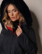 j.style Geacă-palton bleumarin lungă reversibilă cu glugă Astrae