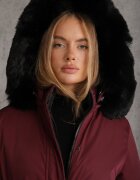 j.style Geacă Palton Bordo Lungă Reversibilă cu Glugă Astrae
