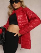 j.style Geacă Roșie De tranziție Matlasată cu buzunare cu fermoar Asethalia