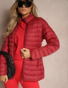 j.style Jachetă Bordeaux Decorată cu matlasare și buzunare cu fermoar Mivuria