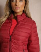 j.style Jachetă Bordeaux Decorată cu matlasare și buzunare cu fermoar Mivuria