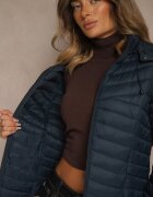 j.style Jachetă de tranziție bleumarin cu cusături matlasate și glugă Suritte