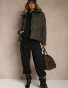 j.style Jachetă Matlasată Verde închis cu capse Elriona