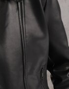 j.style Jachetă Neagră Cintrată tip Ramones cu fermoare la manșete Leanelora
