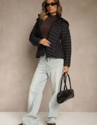 j.style Jachetă Neagră De tranziție cu Cusături matlasate și glugă Suritte