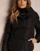 j.style Jachetă Neagră Matlasată cu guler înalt Heleis
