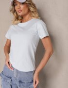 j.style Tricou Casual Din bumbac Albastru deschis Rivali