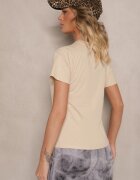 j.style Tricou Casual Din bumbac Bej Rivali