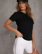 j.style Tricou Negru Casual Din bumbac Rivali