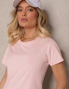 j.style Tricou Roz Casual Bumbac Rivali