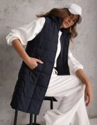 j.style Vestă Bleumarin Decorată cu matlasare și cu glugă detașabilă Atoria