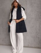 j.style Vestă Bleumarin Decorată cu matlasare și cu glugă detașabilă Atoria