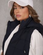 j.style Vestă Bleumarin Decorată cu matlasare și cu glugă detașabilă Atoria