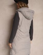 j.style Vestă Gri matlasată cu finisaje elastice și glugă detașabilă Norinvia