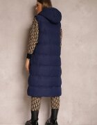 j.style Vestă lungă bleumarin cu glugă matlasată Mellyn
