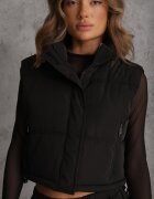 j.style Vestă Neagră Matlasată Puffer crop Tadrel