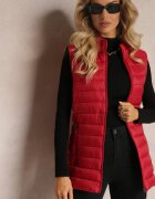 j.style Vestă Roșie Matlasată cu buzunare cu fermoar Miwesa