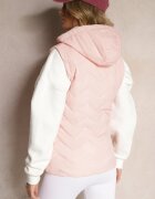 j.style Vestă Roză cu Glugă Detașabilă Decorată cu Model Matlasat Saritha