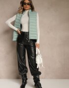 j.style Vestă verde deschis decorată cu matlasare Soellame