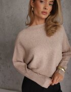 j&x Basic pulover batwing cu vâscoză Rosanel Bej
