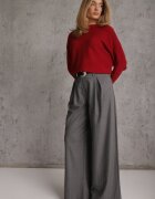 j&x Basic pulover batwing cu vâscoză Rosanel Bordo