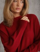 j&x Basic pulover batwing cu vâscoză Rosanel Bordo