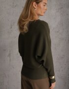 j&x Basic pulover batwing cu vâscoză Rosanel Verde închis