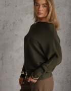 j&x Basic pulover batwing cu vâscoză Rosanel Verde închis