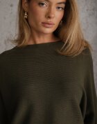 j&x Basic pulover batwing cu vâscoză Rosanel Verde închis