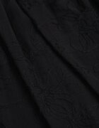 j&x Bluză de vară din viscoză cu broderie și volănașe imitând mâneci Idagoria Neagră