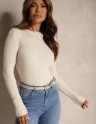 j&x Bluză Longsleeve bej deschis cu dungi subțiri Terilissa