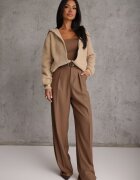 j&x Cardigan Bej Cu fermoar Din lână Cu glugă Aniole