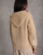 j&x Cardigan Bej Cu fermoar Din lână Cu glugă Aniole