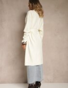 j&x Cardigan Bej deschis Embosat cu Lână cu croială deschisă și curea Dorrive