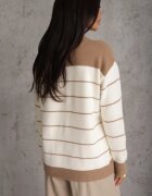 j&x Cardigan Crem cu Vomarie Crem cu bej
