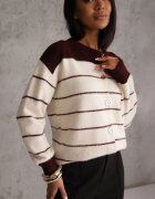 j&x Cardigan Crem cu Vomarie Crem cu bordo