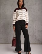 j&x Cardigan Crem cu Vomarie Crem cu bordo